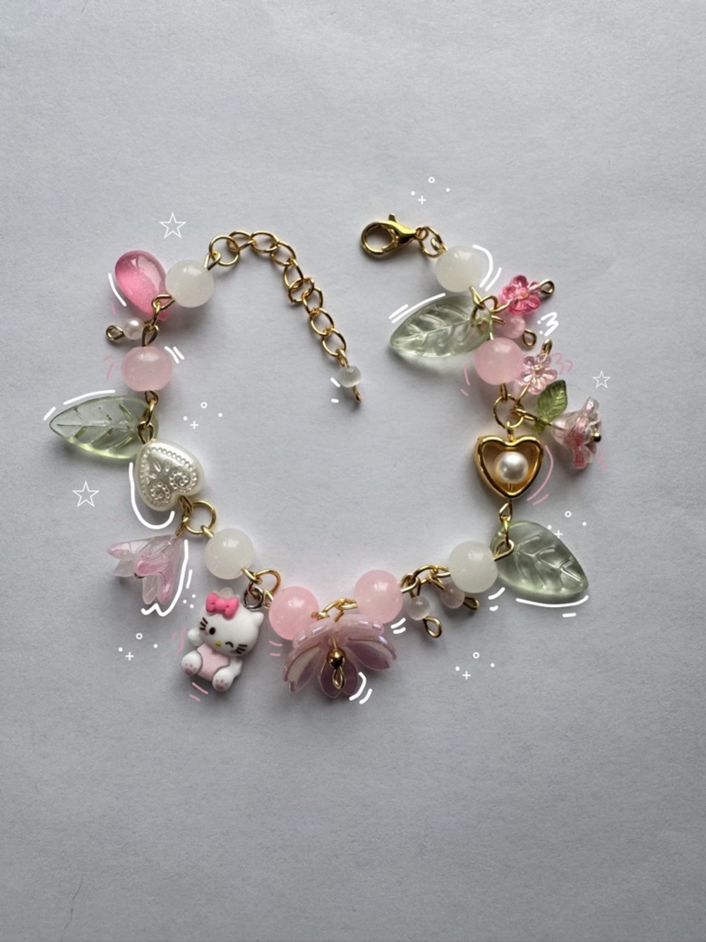 Cherry Blossom charm bracelet